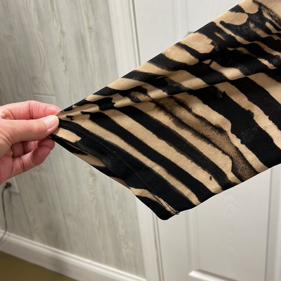 Nina Leonard V-Neck Pullover Animal Print Dress 3X - Picture 7 of 10